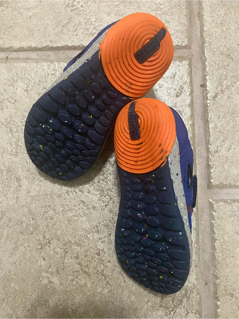 Merrell Kids Blue Mesh Hook-and-Loop Water Shoes